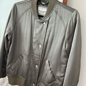 Abercrombie & Fitch Satin Bomber Jacket Size S